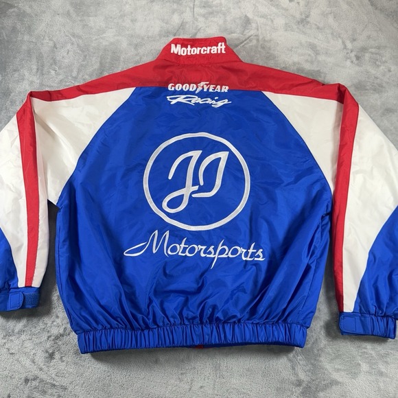 VTG 1990s GOODYEAR Johnson Industries Motorsports Embroidered Racing Jacket L‎